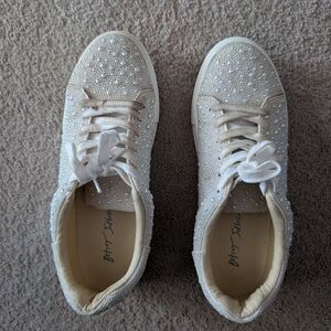 Betsey Johnson Sparkling White Sneakers